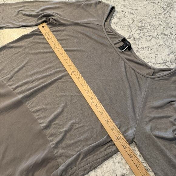 ST. JOHN Knit Top Women’s Size Small Gray Silk Viscose Boatneck LUXE - Picture 11 of 13